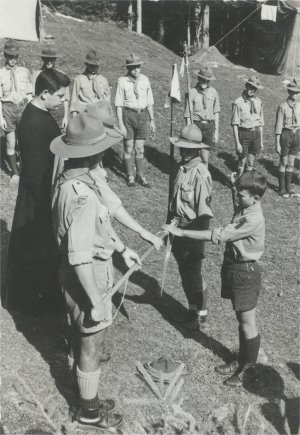 07/60 - Riparto S. M. Rovere - Rocca Pietore Campo dell'orsa minore-Promessa Scout al Campo
